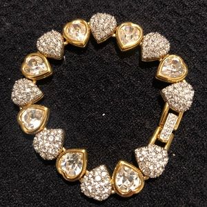 Vintage Swarovski heart bracelet